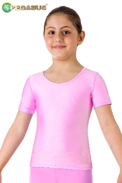 MAGLIETTA DANZA LYCRA MEZZA MANICA ROSA BAMBINA